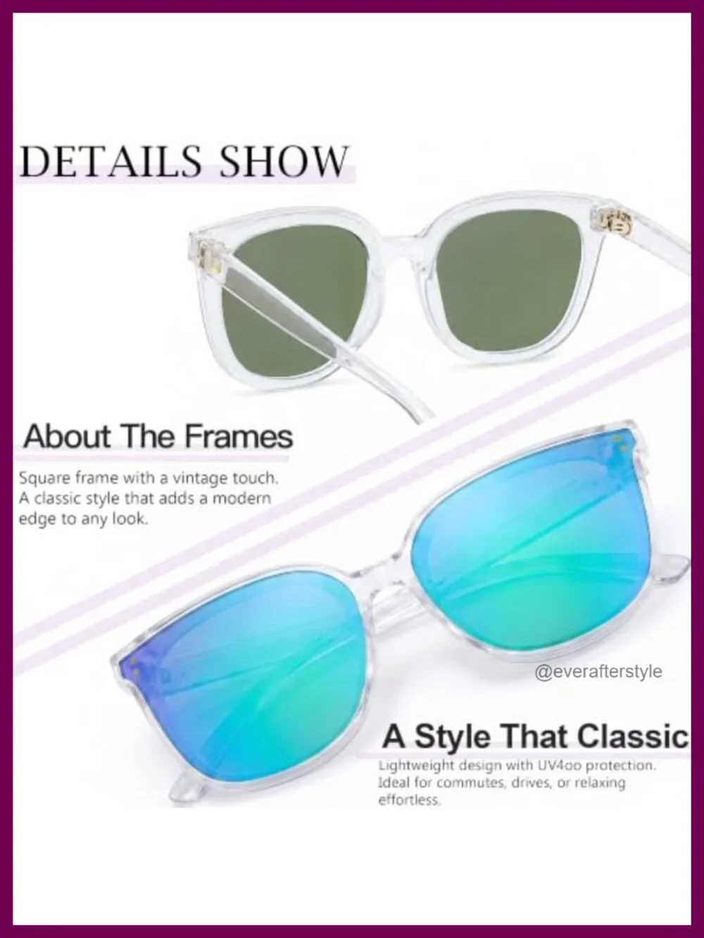 Women's Oversized Cat Eye Sunglasses Polarized UV400 Protection